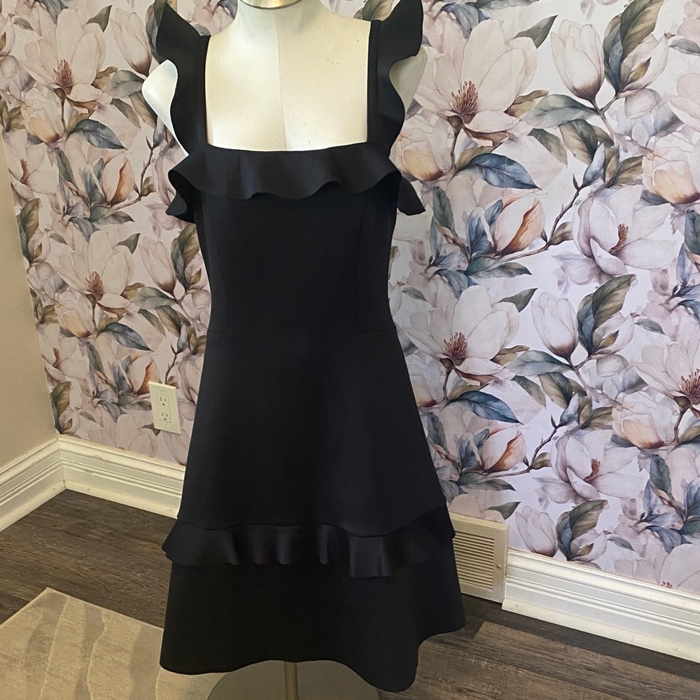 Lilly Pulitzer Black Ruffle Mini Dress